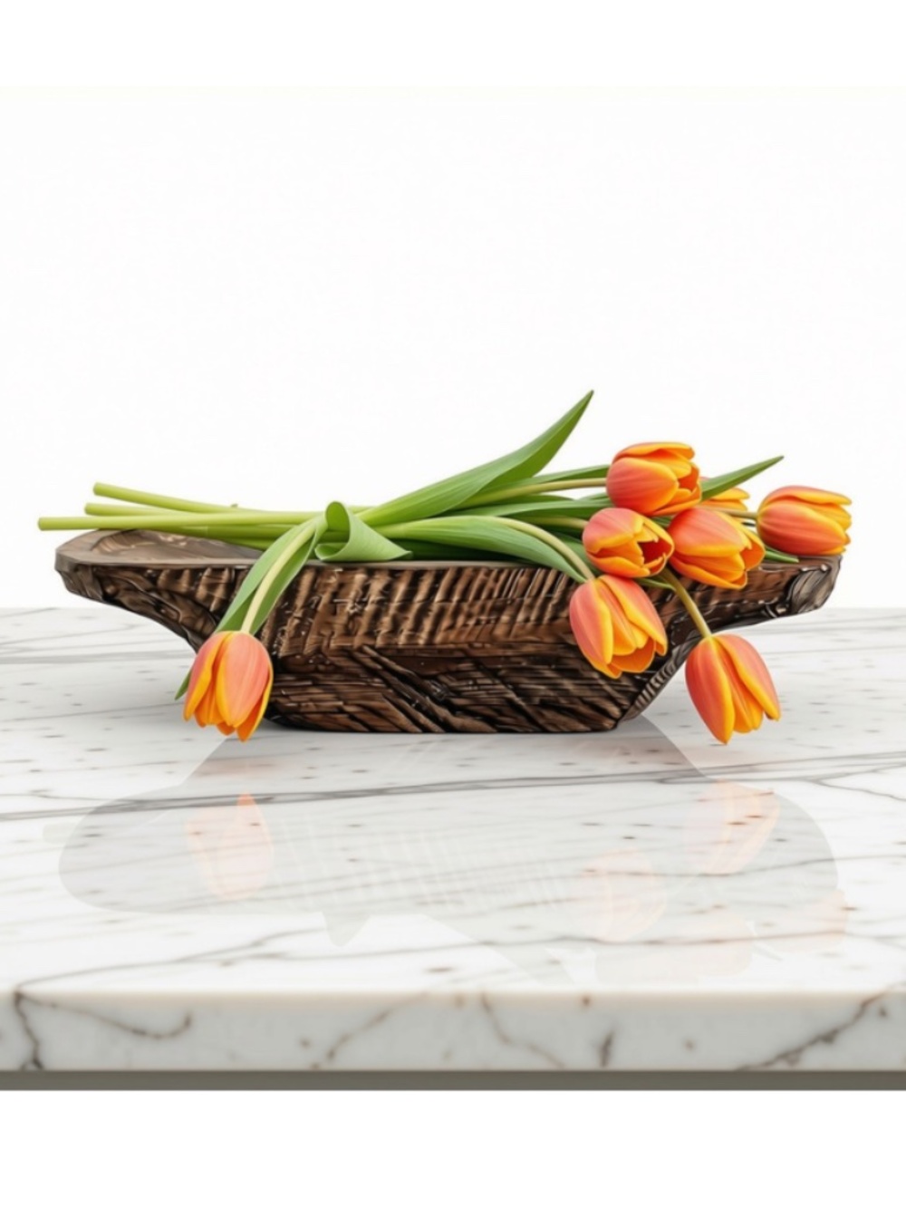 Hand-Carved Wooden Dough Bowl